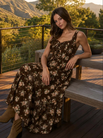 Blu Pepper Floral Corset Dress