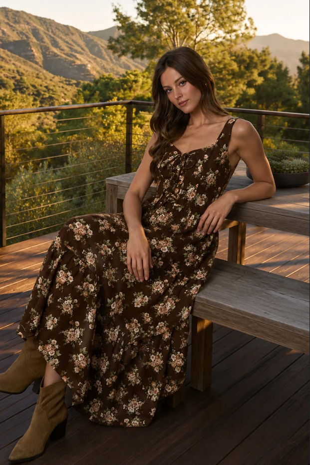 Blu Pepper Floral Corset Dress