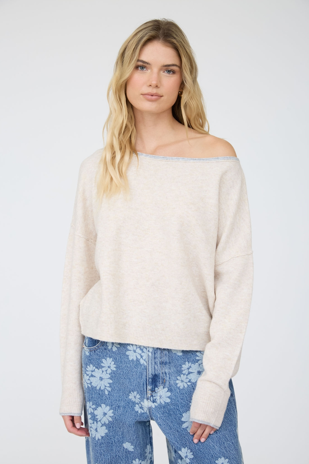 Blu Pepper Off The Shoulder Sweater