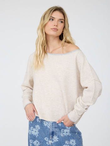Blu Pepper Off The Shoulder Sweater