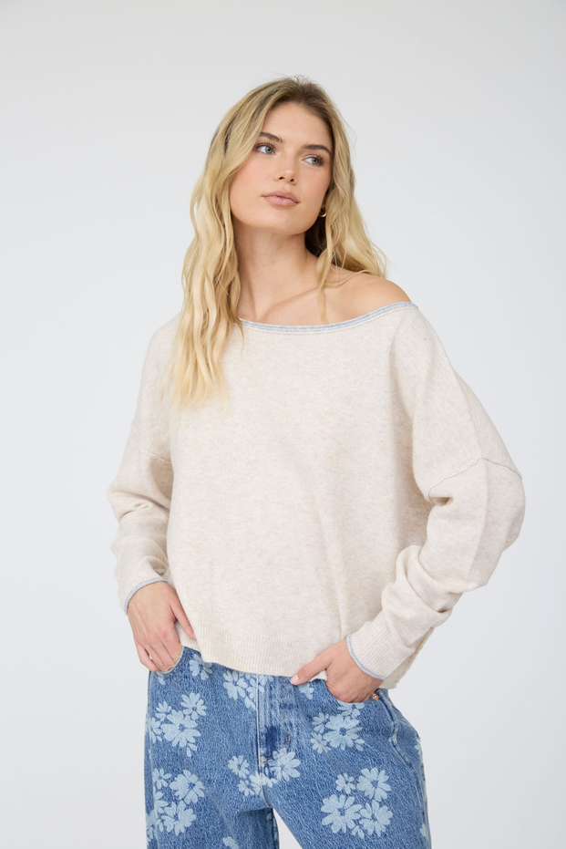 Blu Pepper Off The Shoulder Sweater