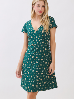 Final Touch Ditsy Floral Wrap Dress