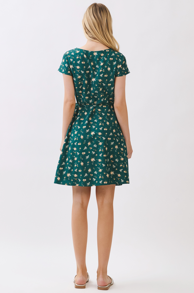 Final Touch Ditsy Floral Wrap Dress