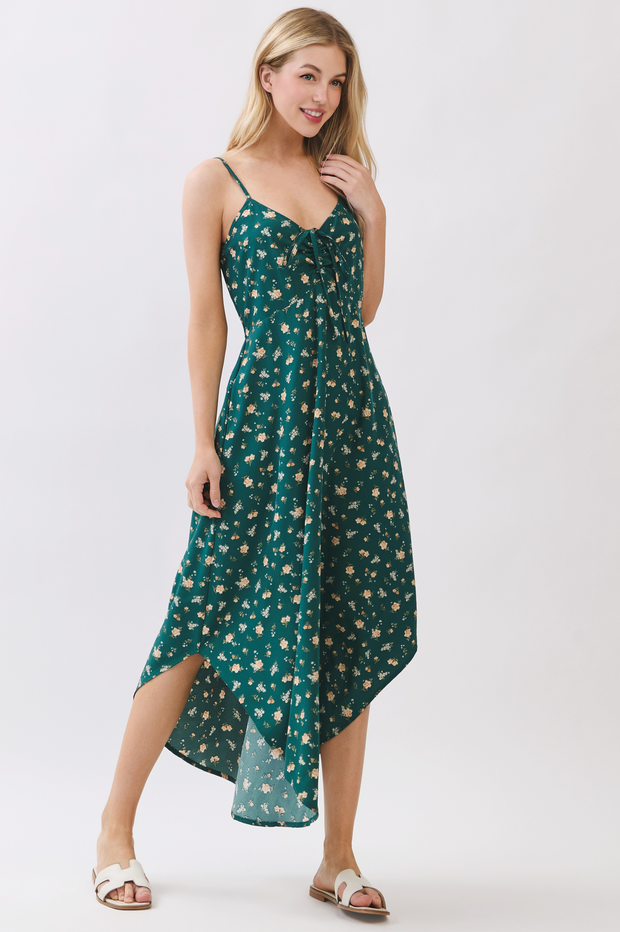 Final Touch Ditsy Floral Cinch Midi Dress