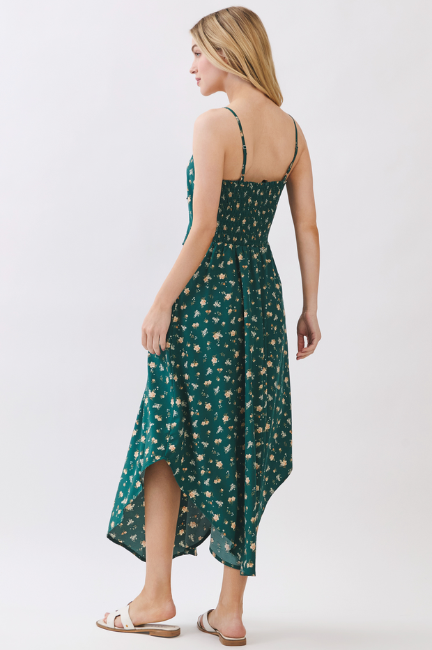 Final Touch Ditsy Floral Cinch Midi Dress