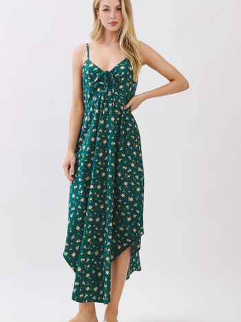 Final Touch Ditsy Floral Cinch Midi Dress
