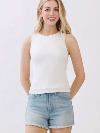 Final Touch Lined Modal High Neck Tank