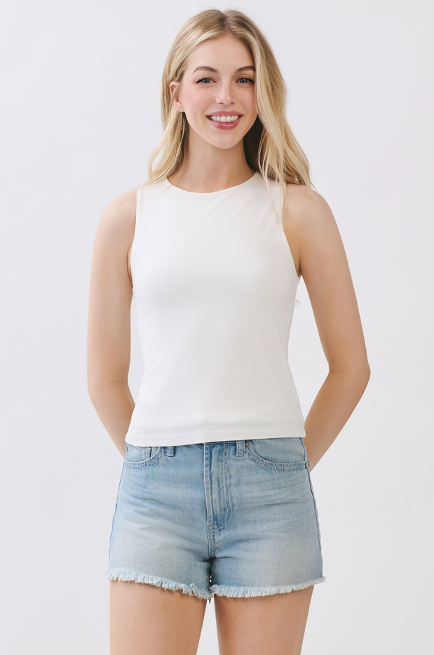 Final Touch Lined Modal High Neck Tank