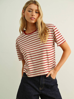 Miou Muse Miou Muse Striped Ringer Tee