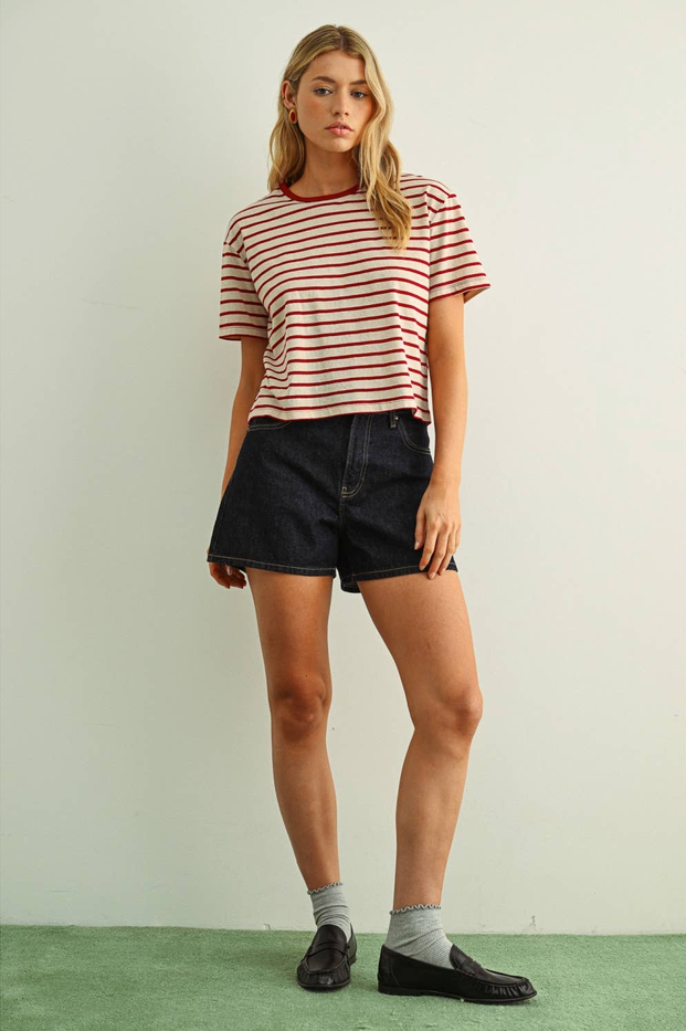 Miou Muse Miou Muse Striped Ringer Tee
