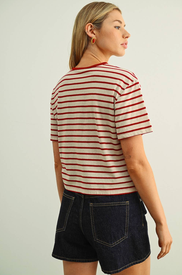 Miou Muse Miou Muse Striped Ringer Tee