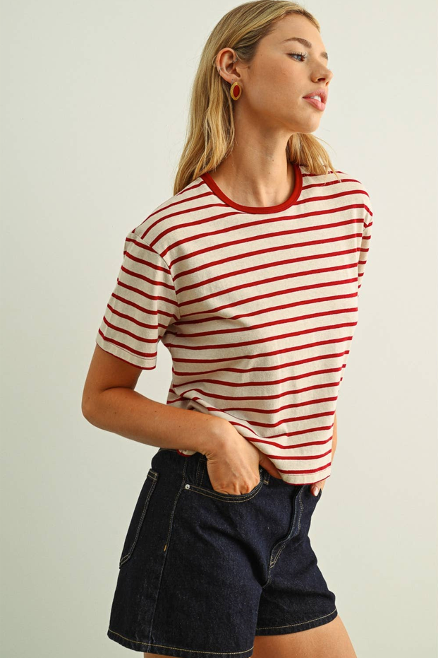 Miou Muse Miou Muse Striped Ringer Tee