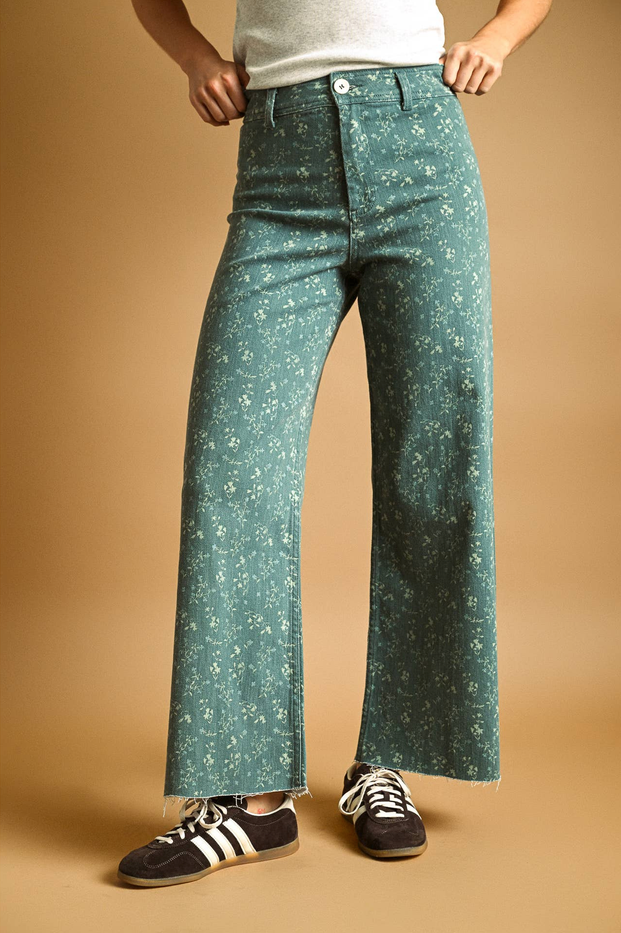 Miou Muse Wide Leg Floral Pants