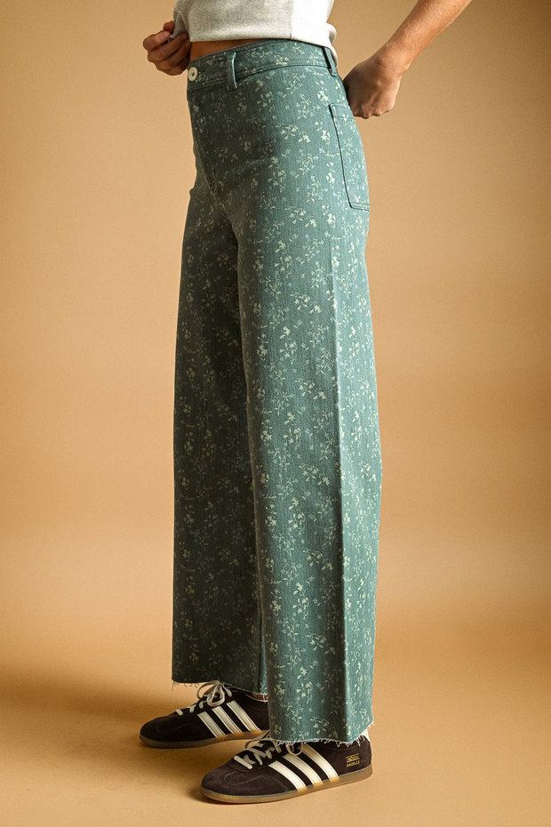 Miou Muse Wide Leg Floral Pants