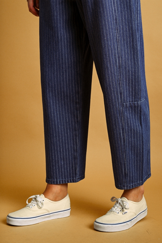 Miou Muse Pinstripe Barrel Jeans