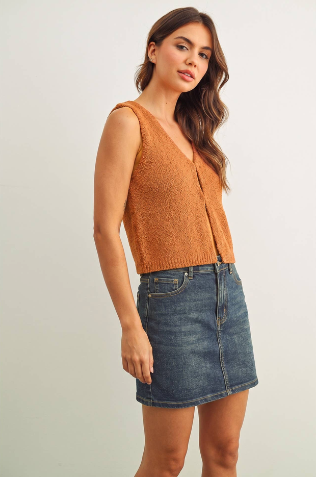 Miou Muse Hook + Eye Knit Vest