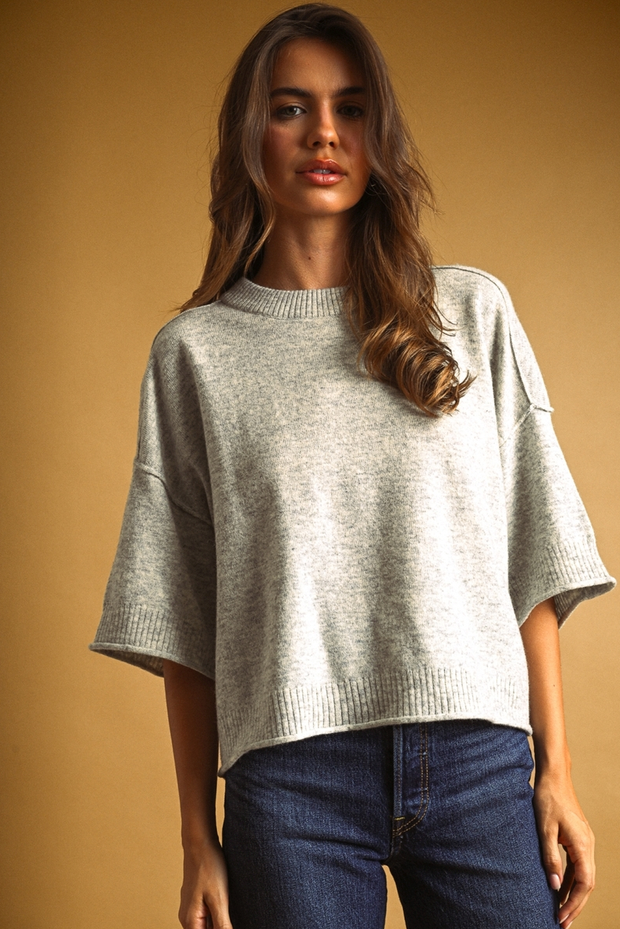 Miou Muse Short Sleeve Wool Sweater