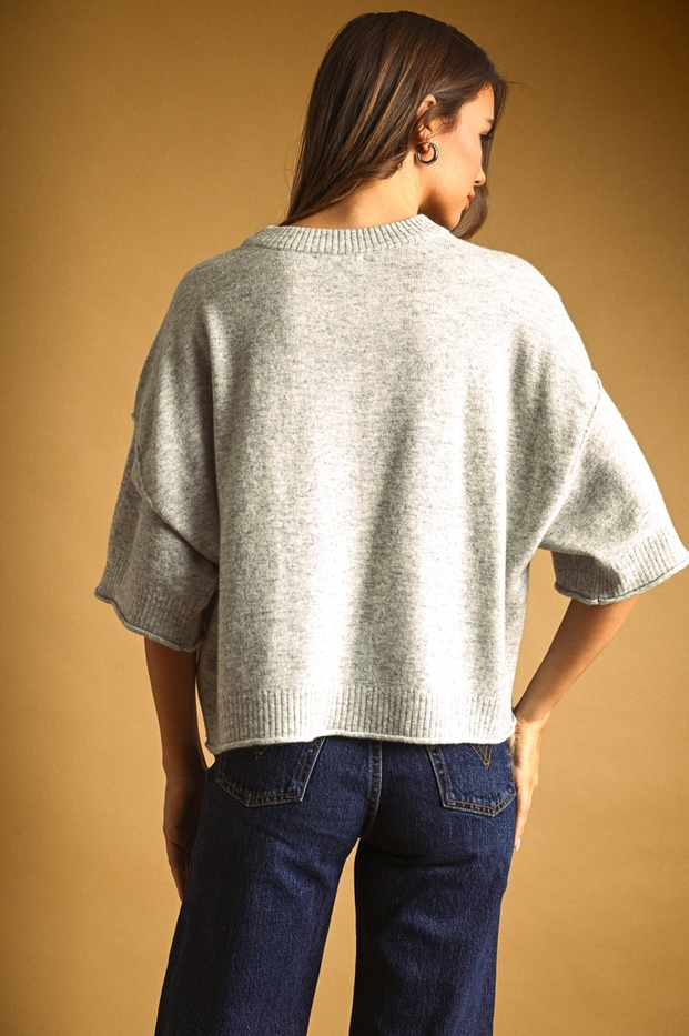 Miou Muse Short Sleeve Wool Sweater