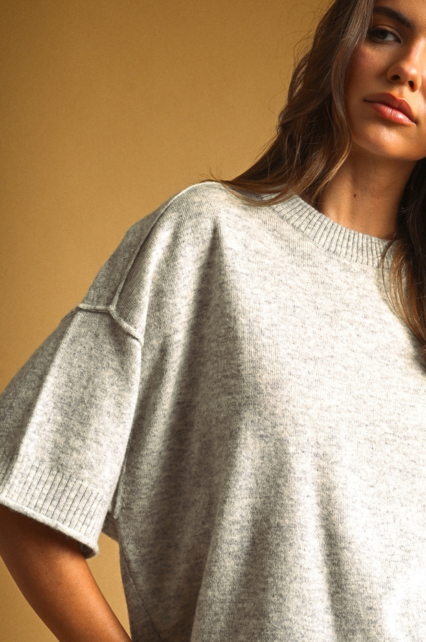 Miou Muse Short Sleeve Wool Sweater