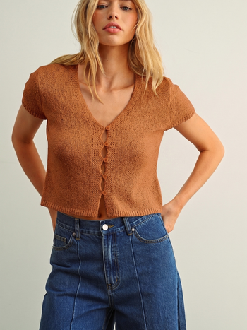 Miou Muse Cap Sleeve Cardigan