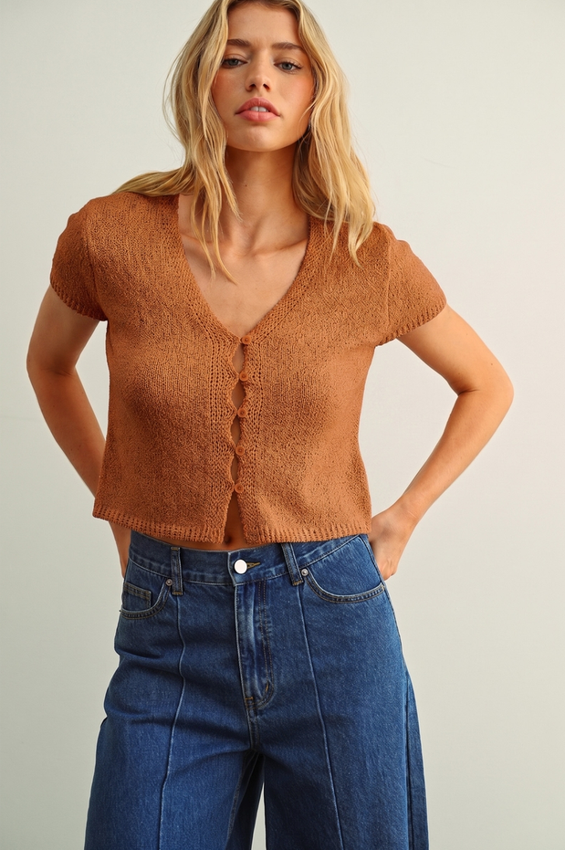 Miou Muse Cap Sleeve Cardigan