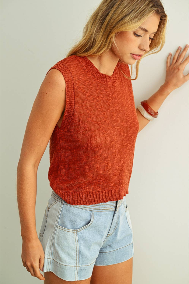Miou Muse Sleeveless Knit Top