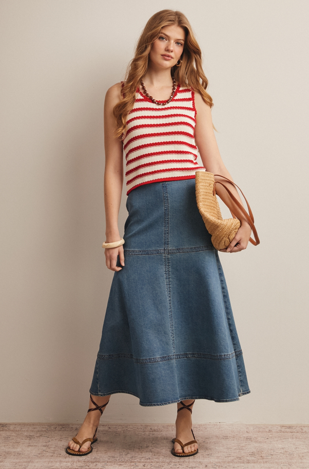 Forte Striped Crochet Top