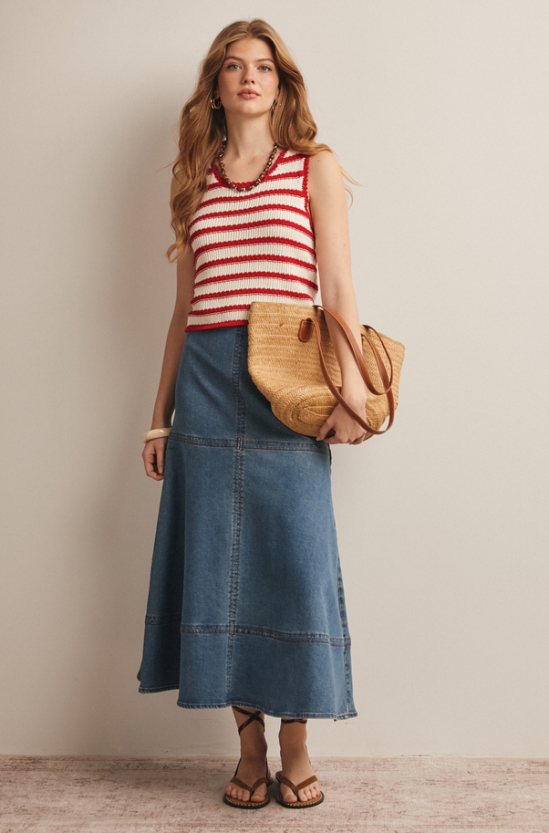 Forte Striped Crochet Top