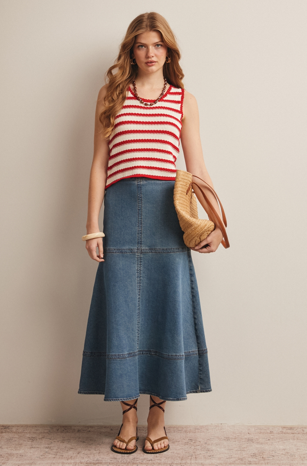 Forte Striped Crochet Top