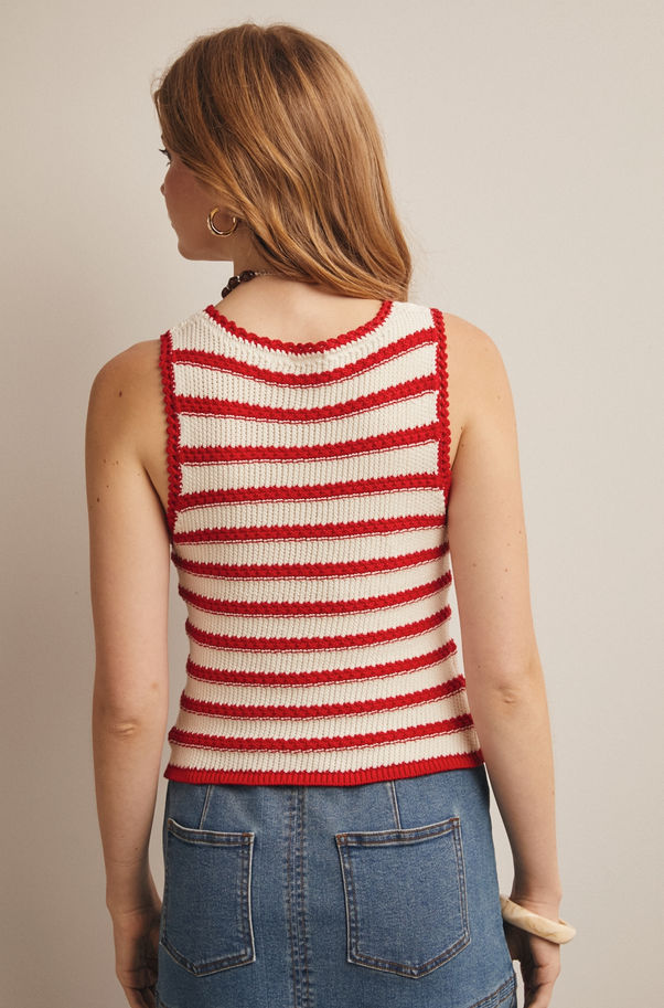 Forte Striped Crochet Top