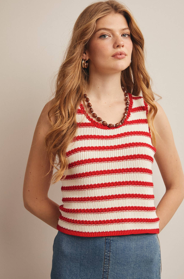Forte Striped Crochet Top