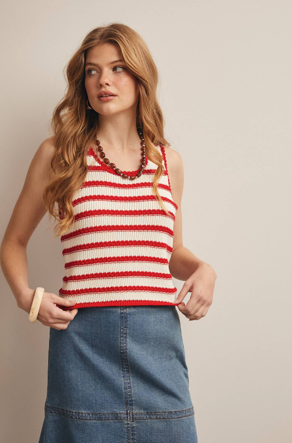 Forte Striped Crochet Top