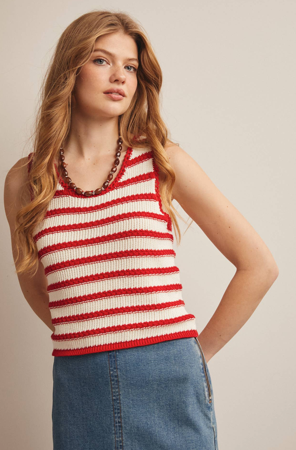 Forte Striped Crochet Top