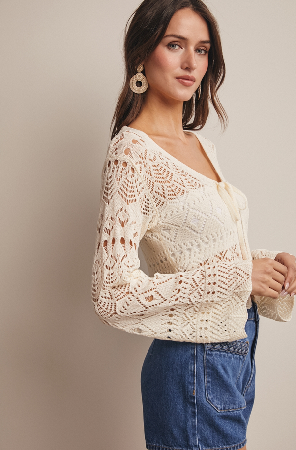 Forte Front Crochet Cardigan