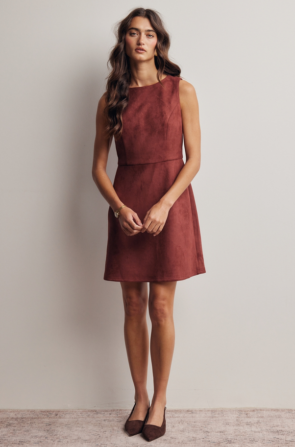 Forte Suedette Mod Mini Dress