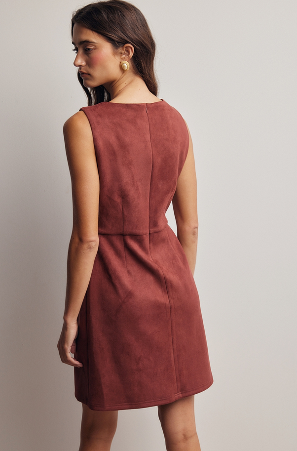 Forte Suedette Mod Mini Dress