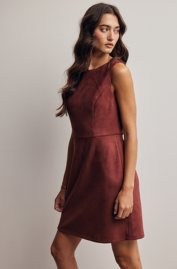 Forte Suedette Mod Mini Dress