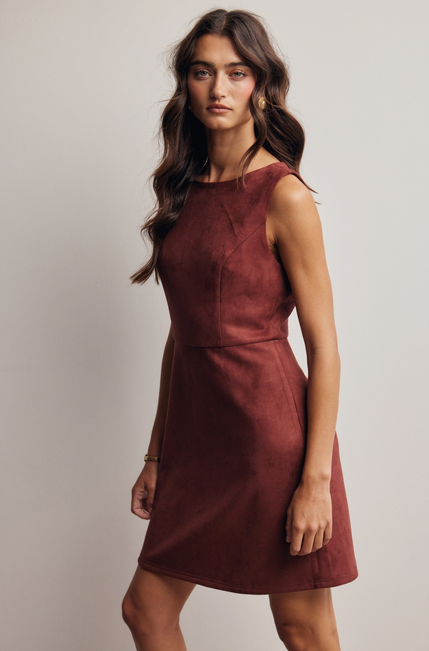 Forte Suedette Mod Mini Dress
