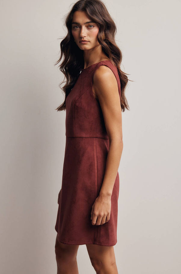 Forte Suedette Mod Mini Dress