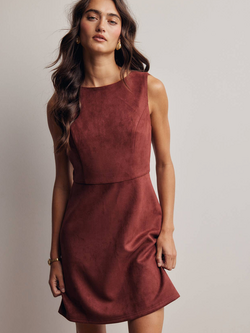 Forte Suedette Mod Mini Dress