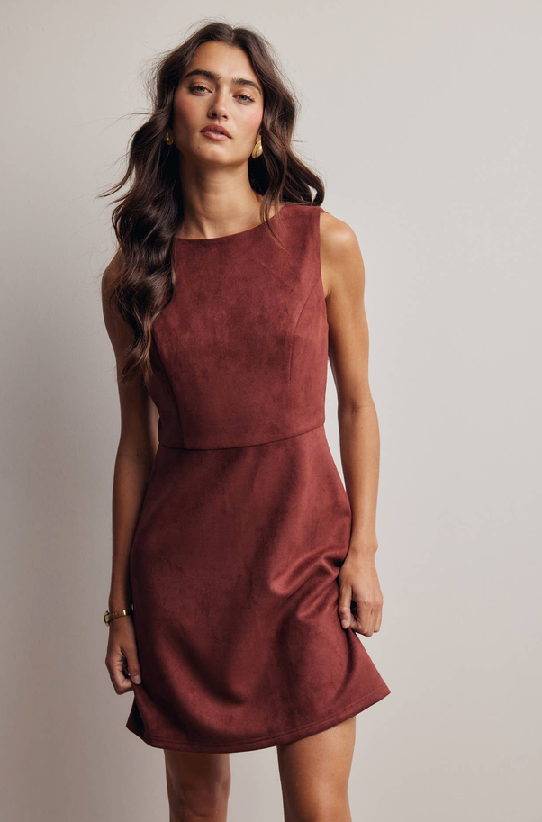 Forte Suedette Mod Mini Dress