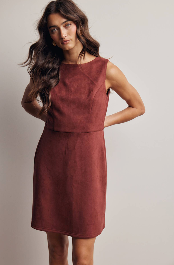 Forte Suedette Mod Mini Dress