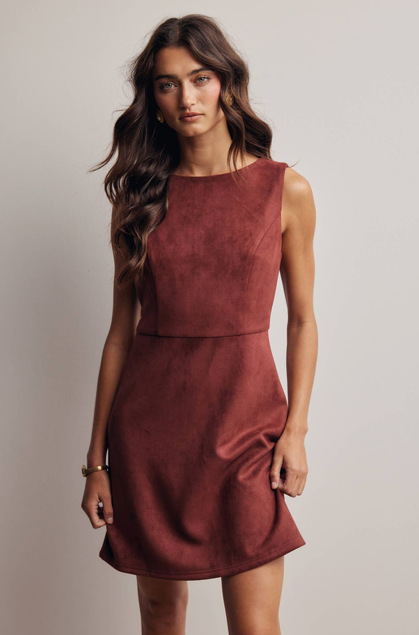 Forte Suedette Mod Mini Dress