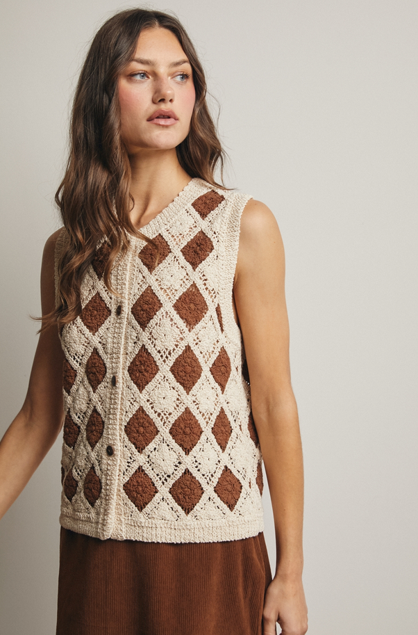 Forte Crochet Diamond Vest