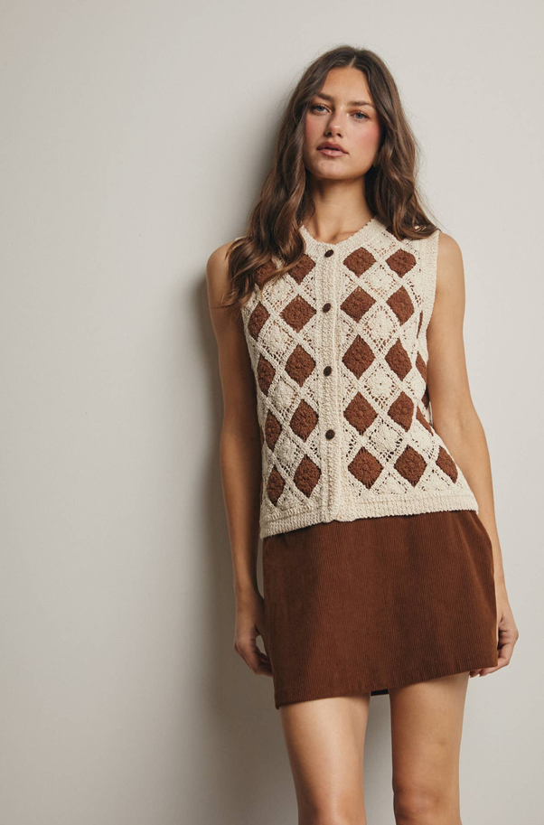 Forte Crochet Diamond Vest