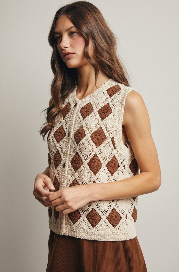 Forte Crochet Diamond Vest