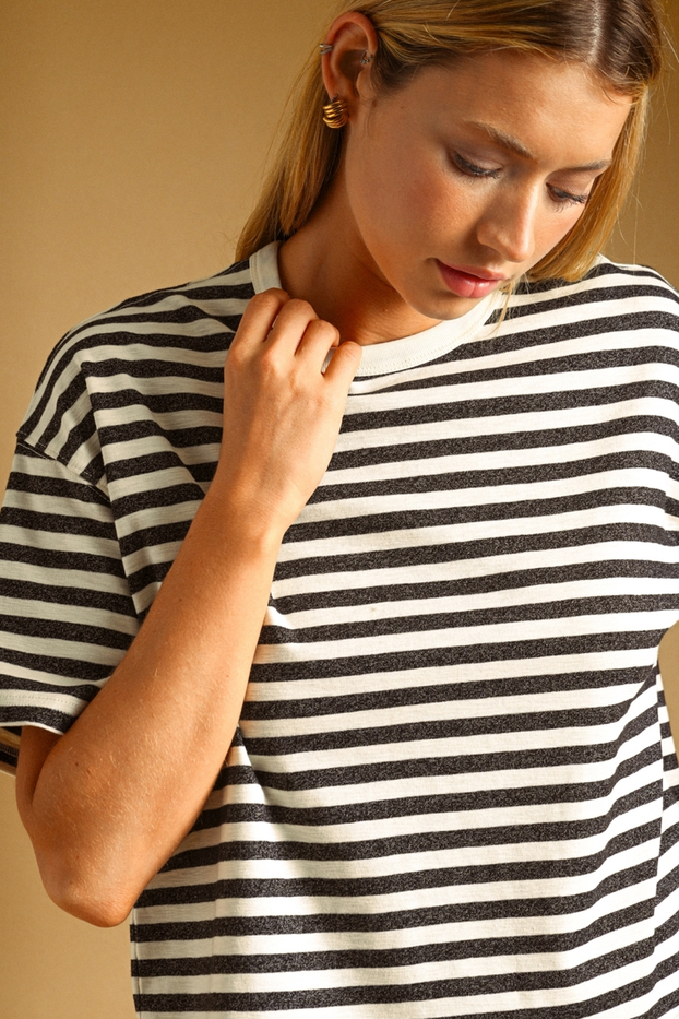 Miou Muse Relaxed Striped Ringer Tee