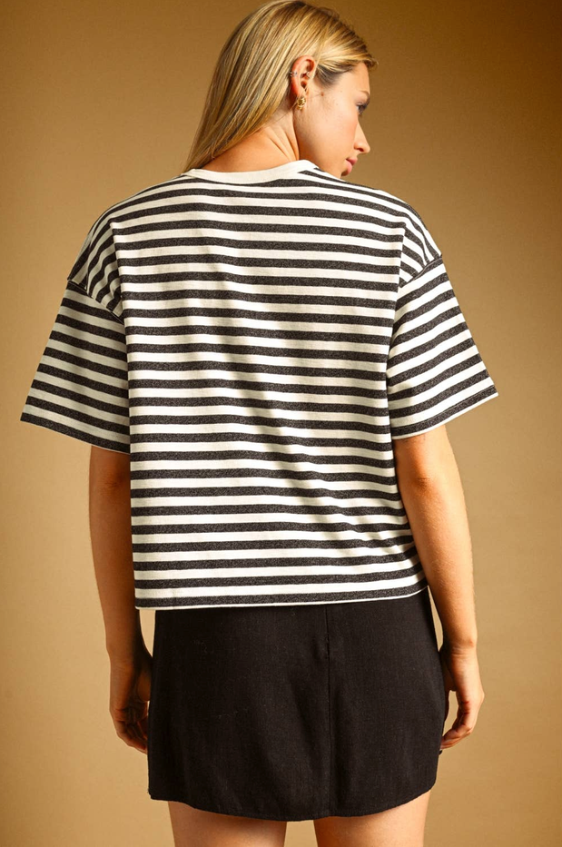 Miou Muse Relaxed Striped Ringer Tee