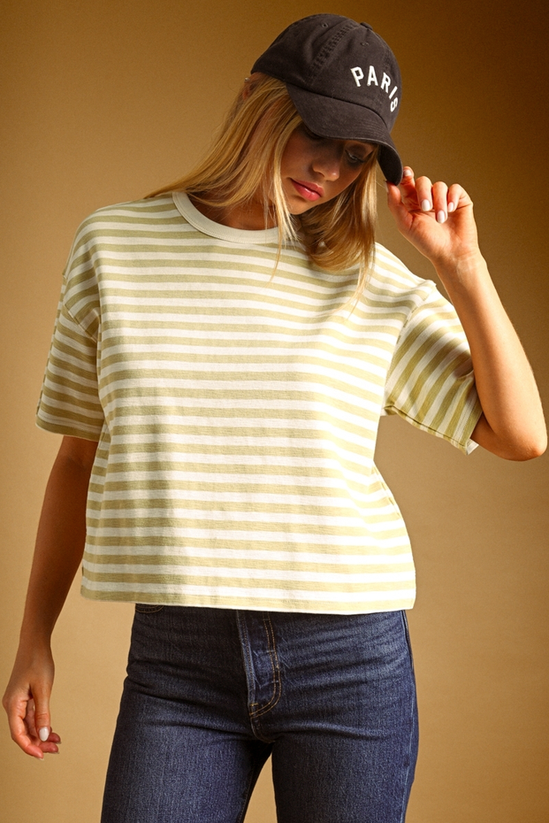 Miou Muse Relaxed Striped Ringer Tee