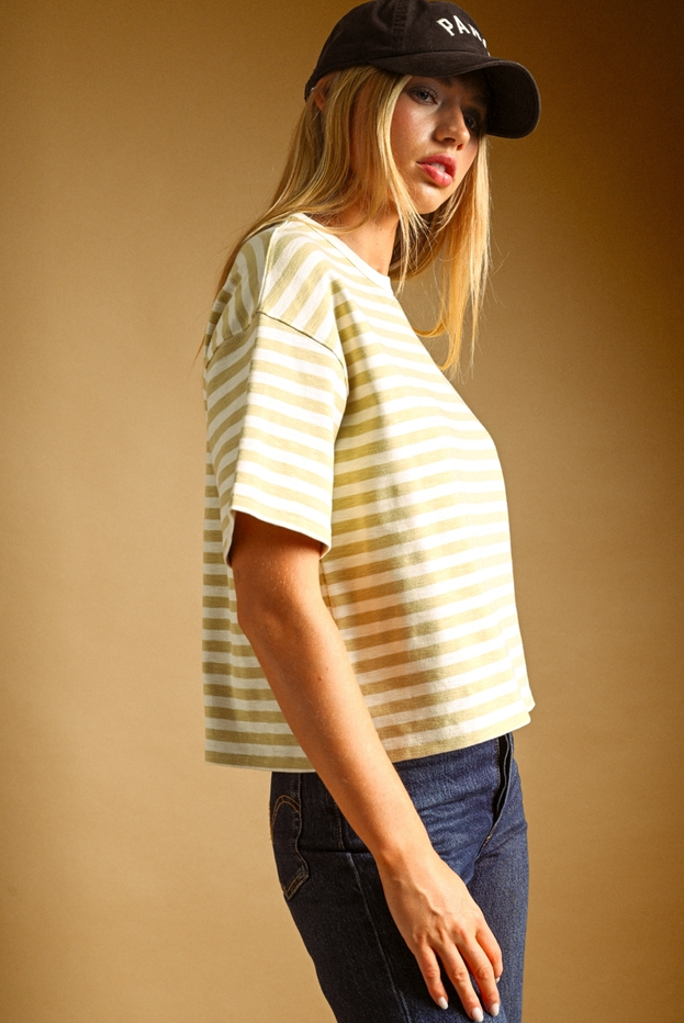 Miou Muse Relaxed Striped Ringer Tee